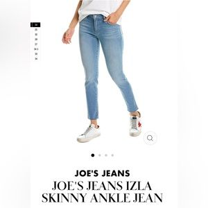 Joe’s Jeans Izla Skinny Ankle Jean size 28
